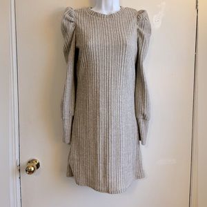 Khaki long sleeve dress